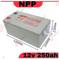 NPP 250ah Solar Gel type DEEP CYCLE Battery NPG12- 250AH 12V (Ready Stock in Malaysia)