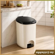 [Toolroom] Oval Plastic Garbage Bin with Inner Retaining Band Hygienic 20L Pedal Trash Can Handswith
