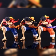 One Piece gk Wano Country Blowing Air Luffy Figure Kneeling Posture Three-speed Luffy Figure Model Ornaments Statue Gifts