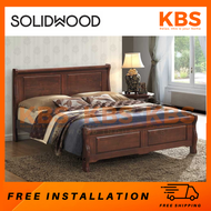 (FREE Installation+Shipping) KBS Aveyy FULL SOLID WOOD Bed Frame / Katil Kayu Solid / KING / QUEEN /