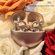 JIYAN2866 Removeable Headphone Diameter Buckle Zircon DIY Headphone Decoration Clip Creative Gift Ea