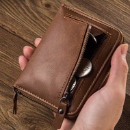 VELLA Baellerry Zip Wallet Mens Small for Men Card Leather Holder Coin Wanita Pendek Beg Duit Dom Lelaki Purse 2993