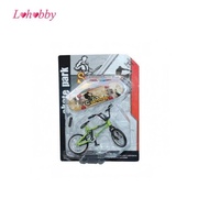 Lohobby Blister Card Toy Set BMX-Style Miniature Alloy Cycle Finger Skateboard Toy Realistic Model M
