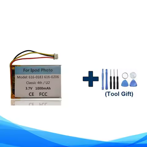 Tools Gift + 1000mAh 616-0183 616-0206 Battery For Apple Ipod Classic 4th 4 PE435A Gen / Photo U2 A1