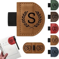 Penanda Halaman Mark Bygone dengan Pemegang Pen, 26 Huruf Permulaan Nama, 5 Warna Retro, Penanda Hal