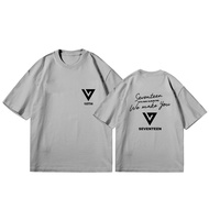 230g Pure Cotton Short-Sleeved T Dropped Shoulder T-Shirt Korean Popular Men's Group seventeen 10th 