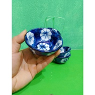 Set of 10 small cups of apricot flowers 9 cm (100ml)