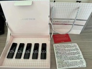Fashion Direct Sales Special/65 Blue Gold Lipstick Sample Lipstick Five-Piece Set Houndstooth BoxCon