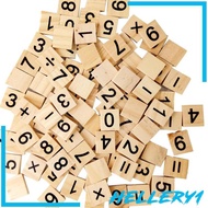 [Hellery1] 100 Wooden Number Tile Puzzle Making Crafts DIY Projects Blocks Kids Crafts