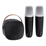 GOOJODOQ 2Mic Bluetooth Speaker 1 Set Karaoke Speaker ktv cute wireless cute portable outdoor wirele