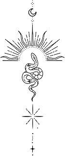 Best Friend Tattoos,Sun Serpent,Sun Tattoos,Real Tattoo Look,Water-Resistant,Resilience,Lasts 1-2 We