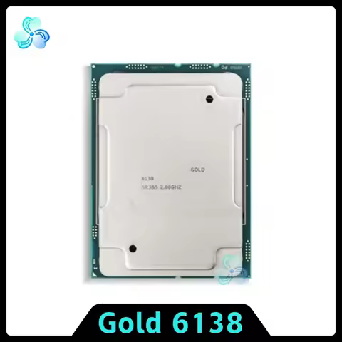Xeon Gold 6138 CPU SR3B5 2.0GHz 27.5MB 20-Cores 40-Thread 125W LGA3647 CPU Processor for Server Moth