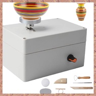 (QCMY) Pottery Wheel Machine USB Pottery Making Kit with 6Pcs Ceramic Clay Tools Electric Pottery Wh