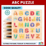 ABC Puzzle Wooden puzzle for kids Mainan abc puzzle wood puzzle abc toys alphabet puzzle shape numbe