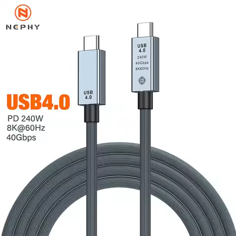 USB C Thunderbolt 4 40Gbps USB4 Cable USB Type C to C 240W Super Fast charging Cable Thunderbolt3 fo