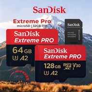 【Penggantian bukannya pembaikan】SanDisk Extreme PRO 256GB 4K U3 V30 A2 microSDXC for Android & Drone