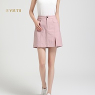 Eyouth 20147  Women Minimalist Front Slit A-Line Skirt