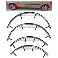 Honda Accord SV4 Fifth Gen (1993-1997) Car Fender Arch Trim Stainless Steel Chrome Garnish Clip Black Rubber Liniing