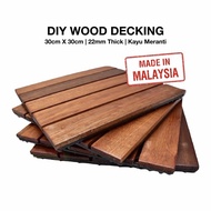 *Ready Stock* DIY Wood Decking/ Solid Wood Floor / Kayu Meranti /Floor Decking/ Garden Decoration Fl