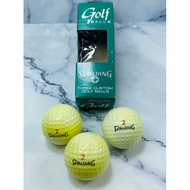 Golf Ball 2 SPALDING Made in U.S.A. Number Of 3 Pieces (White Drawer: SPA2)