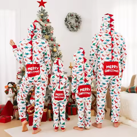 PatPat Christmas Family Matching Pajamas with 3D Design