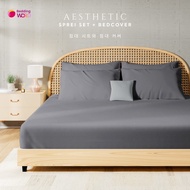 KATUN [BEST SELLER] HOTEL plain cotton bed sheet size 120x200/ 180x200 king/single - Grey - 90x200x2