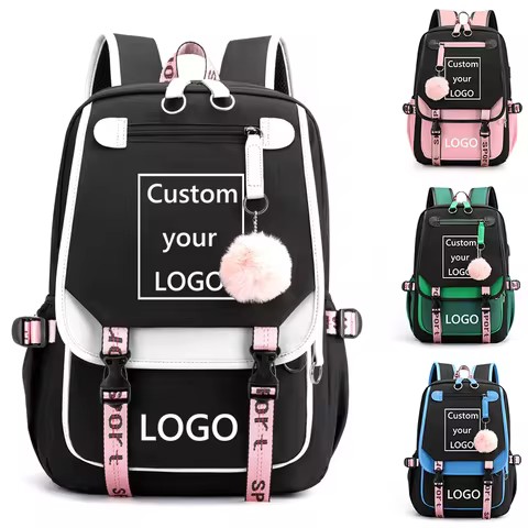 New Fashion Customized LOGO Backpacks Teenagers Customized Backpacks Anime LOGO Customized Backpacks