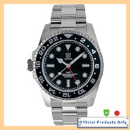 [HYAKUICHI 101] Hyakuichi No.14L Automatic GMT Diver's Watch Mechanical GMT World Time Left-Hand Bla