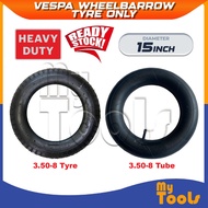 Mytools VESPA Tyre Only Wheelbarrow Heavy Duty Oil Palm / Tayar Luar Kereta Sorong Sawit 15" 3.50-8 