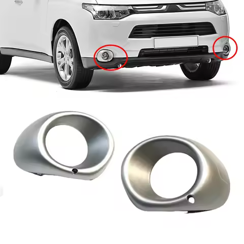 Fog Light Lamp Bezel Cover For Mitsubishi Outlander 2013-2015 6400F059,6400F060,6400D572,6400D571 Ca
