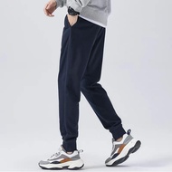 Men Autumn Casual Pants Winter Fleece Cuffed Cuffed Sweatpants