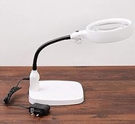 Magnifying Glass Read Repair Desktop Magnifier Adjustable Light 6Led with Charger 10 X Times Magnify