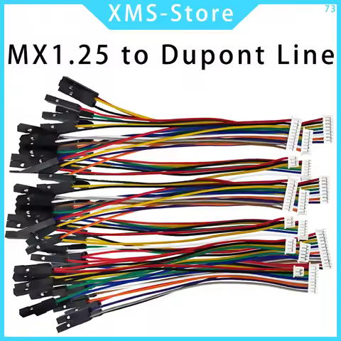 10Pcs MX1.25 to Dupont line electronic wire-2P/3P/4P/5P/6 Pin To 2.54MM Dupont Male/Female Wire Conn