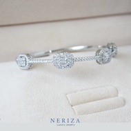 Neriza Jewelry/ กำไลเพชรสังเคราะห์ ประกายเทียบเท่าเพชรแท้ NB010