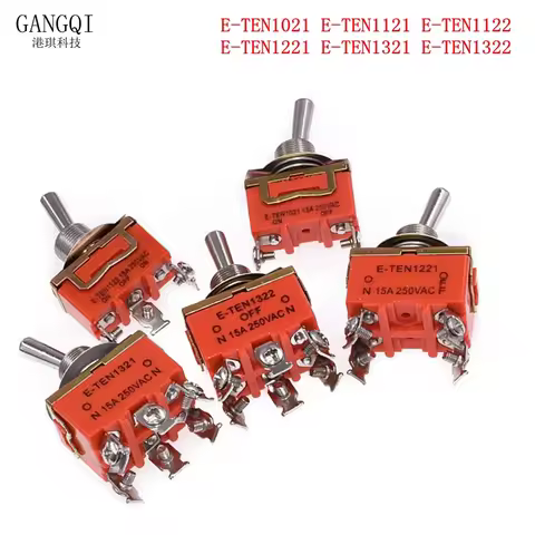 5PCS High Quality E-TEN1021 E-TEN1121 E-TEN1122 E-TEN1221 E-TEN1321 E-TEN1322 Toggle Switch Power Sw