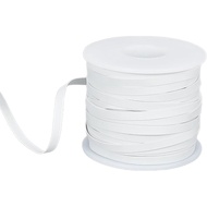 OLYCRAFT 50 Yards/45.7m Rubber Swimwear Elastic Band for Sewing 5mm Wide White Swim Flat Rubber Band
