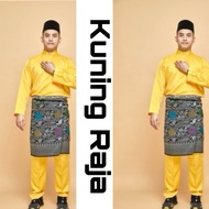 Baju Melayu Sepasang Kuning Raja