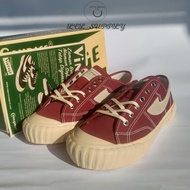 Compass Vintage 98 size 40 Low Maroon Fullset Sepatu