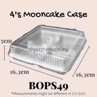 BOPS 49 4 CAVITY HOLE JELLY MOONCAKE PLASTIC CONTAINER WITH COVER