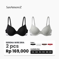 SanAmoreZ | Underwire Bra | Wire Bra | Size 34A - 40B Soft Foam & Sporty Look Serena Wire Bra 2 Pcs