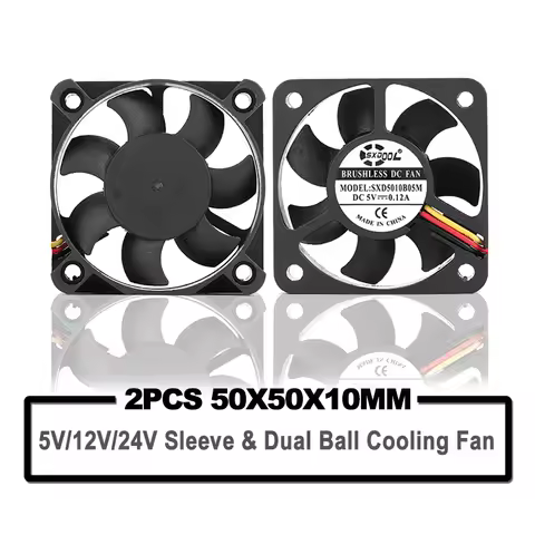 fan 50mm 2PCS SXDOOL 5010 50*50*10 5V 12V 24V Cooling Fan 2PIN 3Pin 50mm 5cm PC Laptop Computer Indu