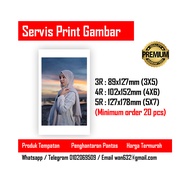 Servis Cetak Gambar Photo Print Services 3R 4R 5R | Minimum Order 20 pcs Pos Keesokan Harinya