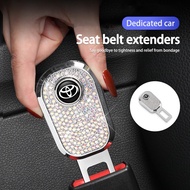 Car Seat Belt Buckle Alarm Stopper Silencer Adjustable Extension Accessories for Toyota Corolla Avalon Supra Yaris Prado Prius Rav4 Camry
