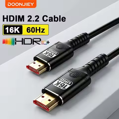 DOONJIEY 16K HDMI 2.2 Cable 60Hz, Ultra High Speed 96Gbps Video Cord for PS5, TV Box, Laptop, Xiaomi