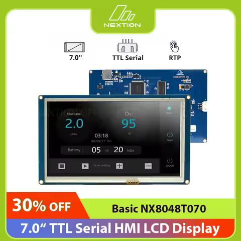 Nextion NX8048T070 - 7.0" Intelligent Resistive Touch Display USART TFT HMI Module Solutions To Trad