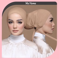 *READY STOCK AT MALAYSIA*Muslim Elastic Headscarf Solid Color Adjustable Ethnic Head Scarf Drawstrin