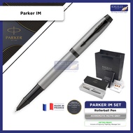 Parker IM Rollerball Pen - Grey Matte Achromatic (with Black - Medium (M) Refill) / {ORIGINAL} / [KSGILLS Pen Gifts]