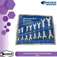Benz Werkz Double Open Wrench Sunk Spanner Set 8 Pcs BZ-38808 Double Wrench for Car Motorcycle Works