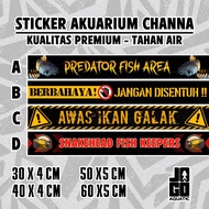 Channa Aquarium STICKER | Iwak galak Fish Sticker | Predator Sticker | Snakehead Keepers Sticker 30cm 40cm