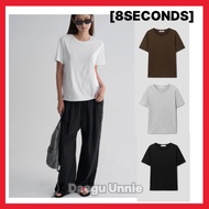[8SECONDS] Soft Cotton Crew Neck T-Shirt - Made in Korea | Everyday Wear
